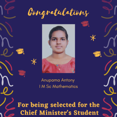 Congratulations to Ms. Anupama Antony