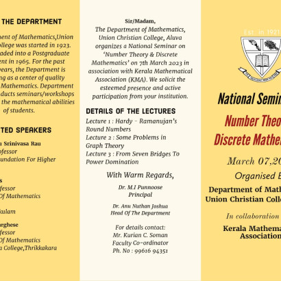 National Seminar on Number Theory and Discrete Mathematics