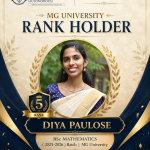 Congratulations to the UG Rank Holder